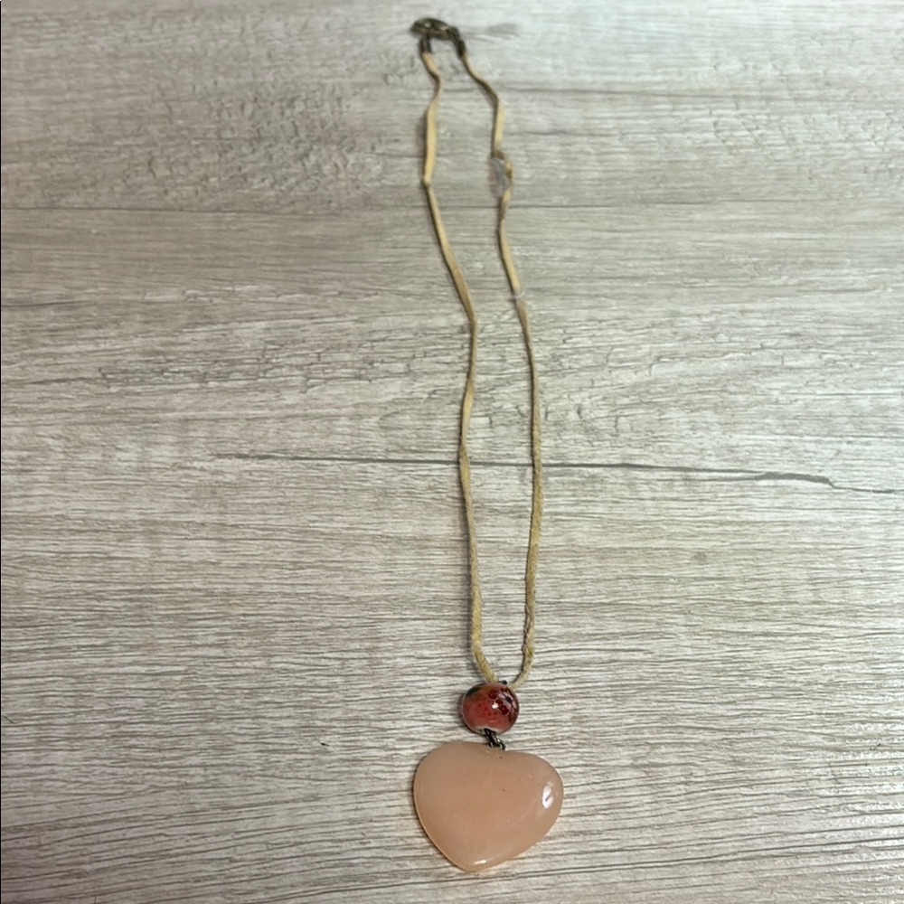 Elegant Pink Heart Pendant Necklace